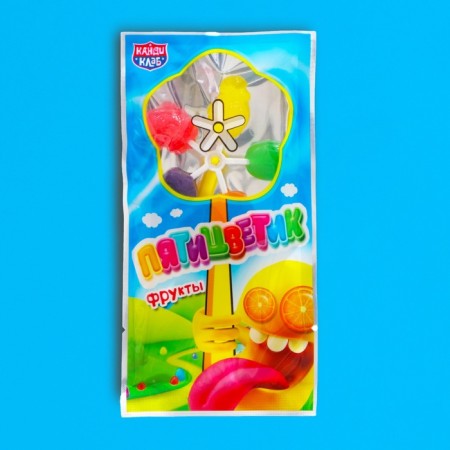 Caramel on a stick "Five -color. Fruits", 12 g-3