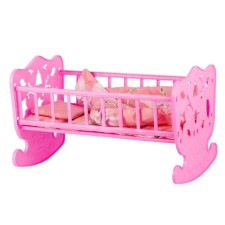 Puppet bed, with a set of linen: mattress, pillow, blanket (48x30cm)