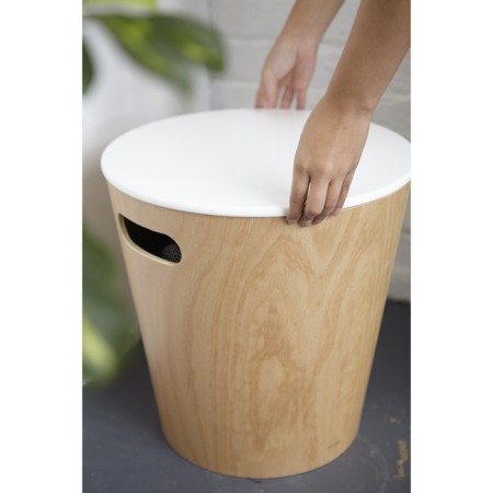 Stool Woodrow, 405 × 405 × 410 mm, color natural wood-9