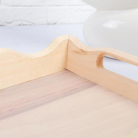 Wooden tray for breakfast wave No. 1, array, 30x20x5.5cm-5