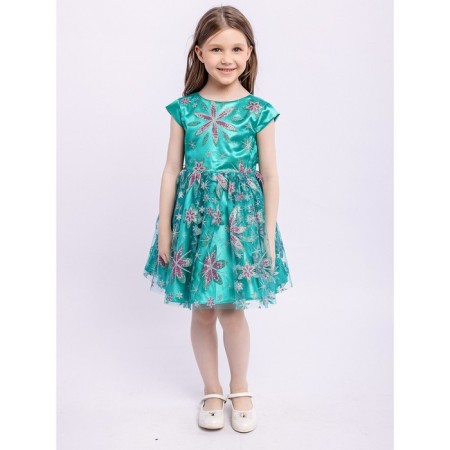 Dress "Alina", height 110 cm, jade color