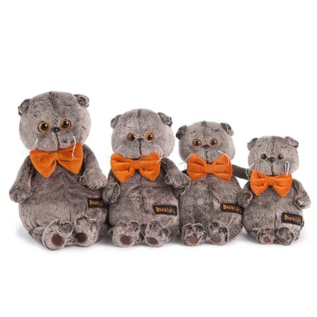 Soft toy "Basik" in a red velvet bant, 22 cm-2