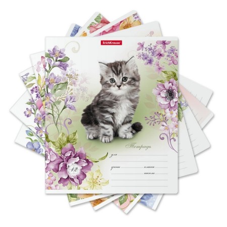 Notebook of 12 sheets in the Murziki cage, cover coated cardboard, offset unit, mix