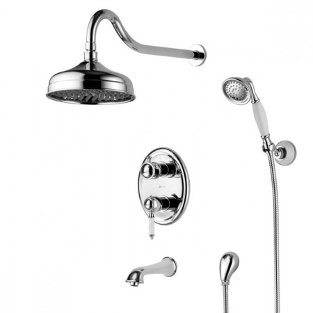 Lemark Villa lm4822c shower system, single -leaf, tropical shower, watering can, hidden, chrome