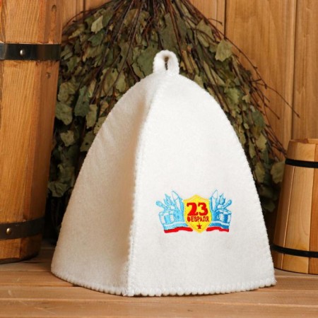 Bath cap with embroidery "February 23", the first variety-1