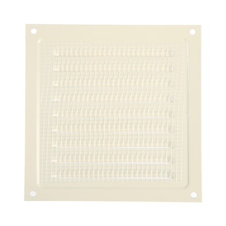 Ventilation grate "Space" RM1515sk, 150 x 150 mm, with a grid, metal, ivory-2