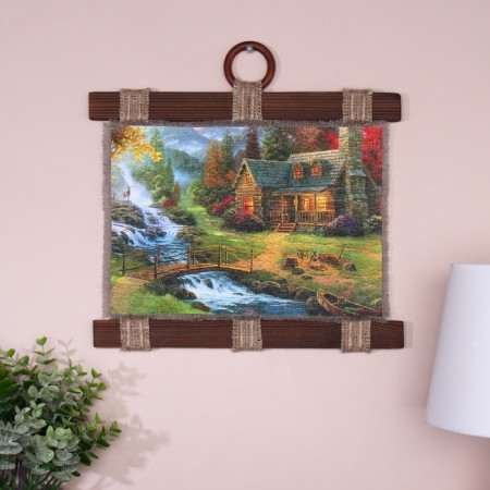 Souvenir Scroll "House near the waterfall"