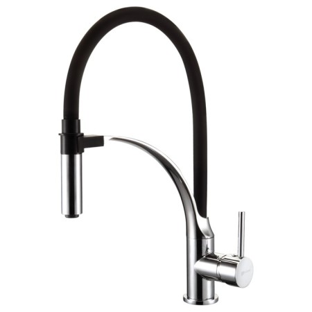 LEMARK SOUL LM6007C kitchen mixer, single -leaf, excess length 224 mm, black/chrome