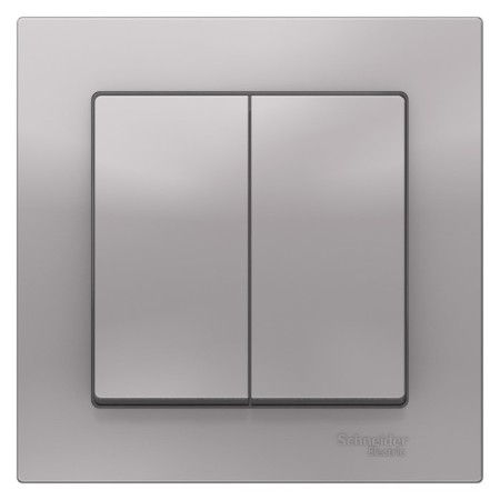 See AtlasDesign switch, 10 A, 2 keys, assembly, CC. 5, aluminum color