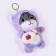 Soft toy "Cat in a suit" on a key fob, 13 cm, color mix