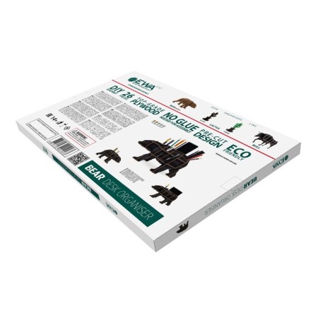 The prefabricated model, the desktop organizer "Bear", black, Ewa Design-3