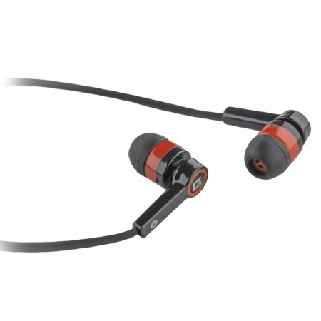Headphones Defender Pulse 420, vacuum, microphone, 105DB, 32 Ohm, 3.5 mm, 1.2 m, black-red-1