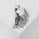 Brooch "Galiotis" dancer, green color in black silver