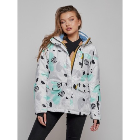 Ski jacket female, size 50, color gray
