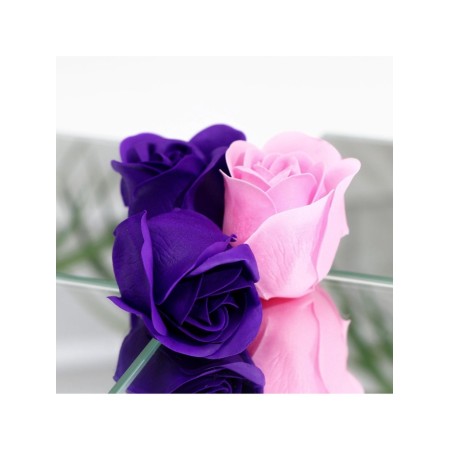 Soap roses, purple and pink, set of 11 pcs.-8