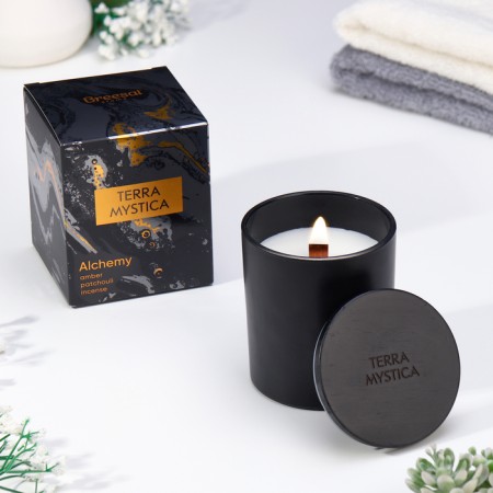 Aromatic candle "Breesal, Terra Mystica", amber, frankincense, patchouli