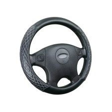 Carfashion Romb steering wheel, size m, black/black/gray.