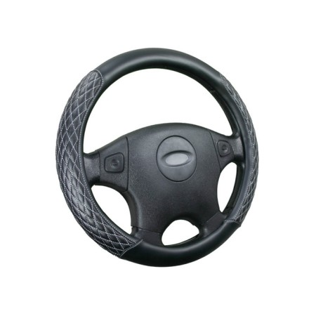 Carfashion Romb steering wheel, size m, black/black/gray.