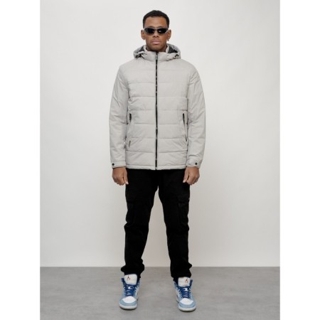 Male spring jacket, size 48, light gray color