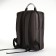 City backpack on a zipper, 2 pockets, with USB, brown color