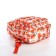 School backpack of textiles on a zipper, 3 pockets, color orange color