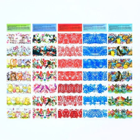 Easter heat -assembly film "Russian patterns" 7 pcs., Mix-1