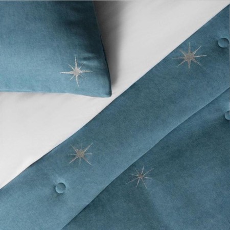 Cover with pillowcases "Bells", size 230x250 cm, blue color-3
