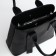 Women's bag with lightning, textura, average size, black color
