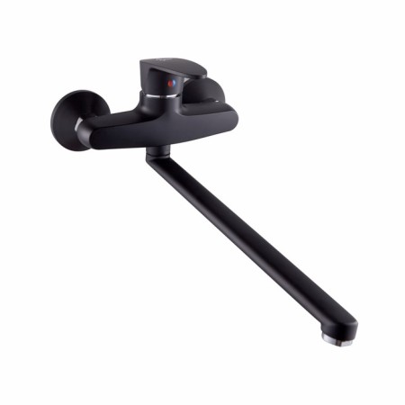 PLSTART PL4605-7 shell mixer, single-leaf, pour 322 mm, ABS plate, black