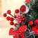 Christmas tree decor "Festive" bow in peas, 10x17 cm, red