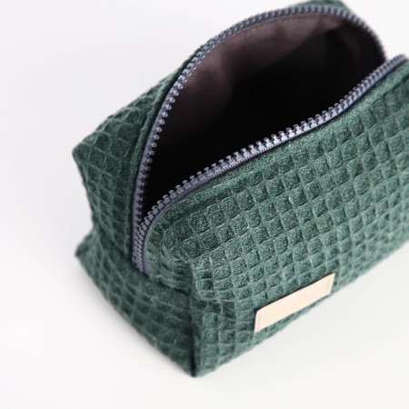 TEXTURA lightning cosmetic bag, green color-7