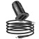 Hoco NZ4, 24 W, 2 USB-2.4 A, MicroUSB 1 m, black car, black