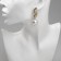 Earrings with pearls "Busina" miniature Mach, color gold
