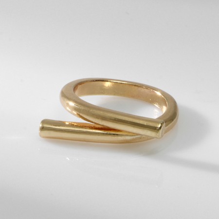 Ring Metal "Trend" bend, color gold, size 17