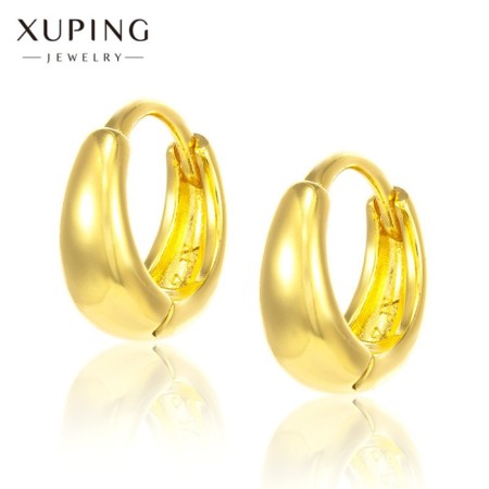 Xuping-ring earrings volume, d = 1.1 cm, color gold