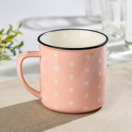 Ceramic mug "Politics", 300 ml, pink color-1