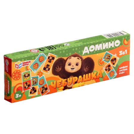 Domino "Cheburashka", 3 in 1, 3+