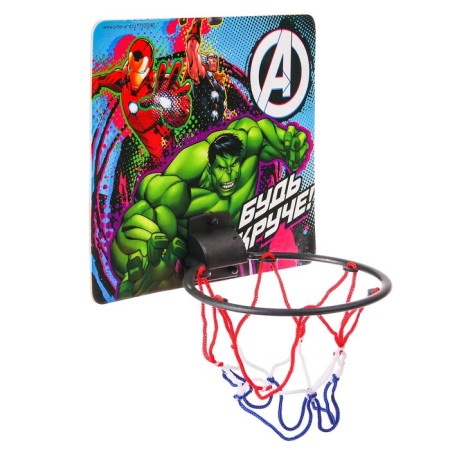 Basketball set with the Avengers ball, ball diameter 8 cm, ring diameter 13.5 cm-3