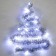 Girland "Mishura" 1 m Rosa, IP 20, silver thread, 22 LED, 8 layers, D = 3 cm, glow white, CR2032X2