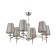 Chandelier Maytoni Mod076PL-06N, 6HE14, 40W, 88.5x88.5x62 cm, Nickel color