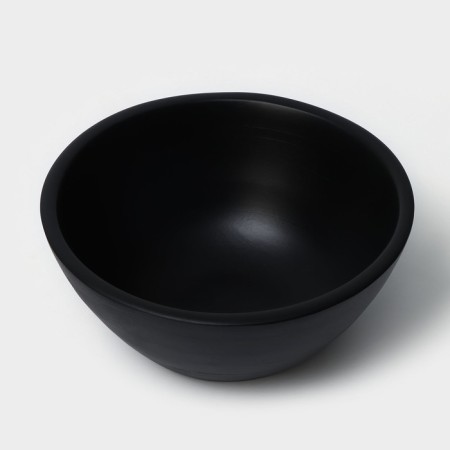 Plate - Round Loft, 20 × 9 cm salad, black color-1
