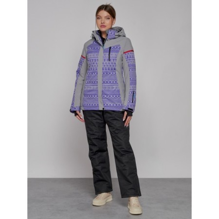 Ski jacket female winter, size 50, purple color-11