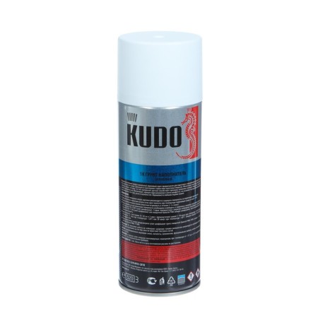 Prigu-filler 1K Kudo white, acrylic, aerosol, 520 ml-1