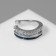 Earring "Kaff" Black and white lines, black and white color in silver