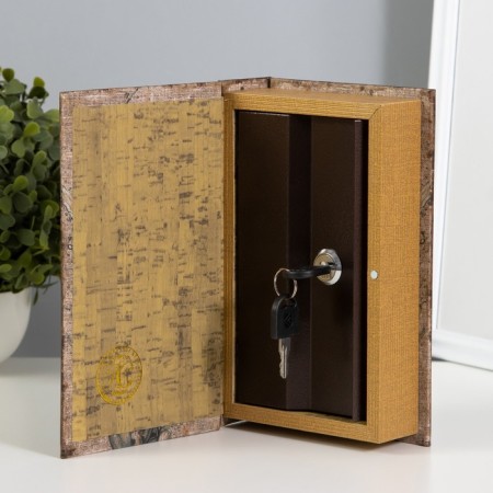 Safe-book wood, leatherette "Mermaid" 21x13x5 cm-1