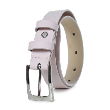Belt belt children's genuine leather 46722 Pink 85x2.5x0.3 cm-2