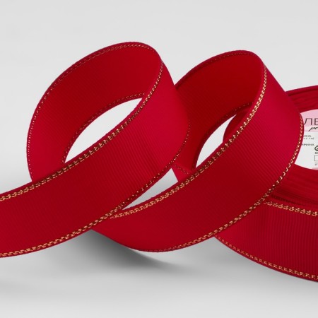 Republic tape "Golden threads", 25 mm × 23 ± 1 m, color red No. 026