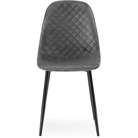 Capri Metal/Velvet, Black/Gray chair 45x51x86 cm-1