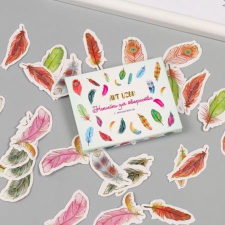 Stickers for creativity "Pees" embossing gold set 48 pcs 9x7x0.8 cm