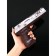 Wooden weapons, children's souvenir "white stream", pistol, 22.5 x 14 cm